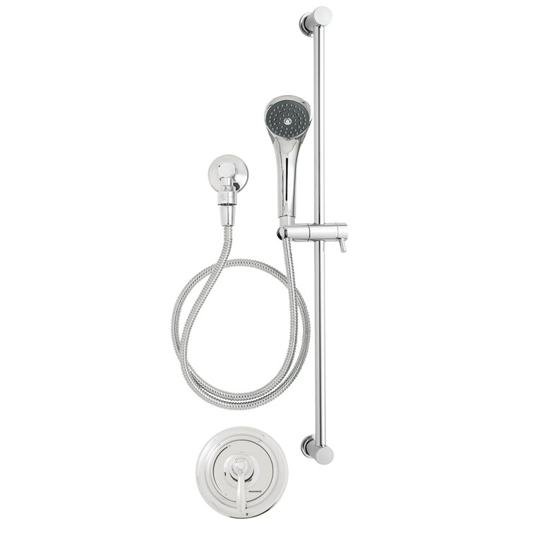 Polished Chrome Adjustable Handheld Shower Faucet Set