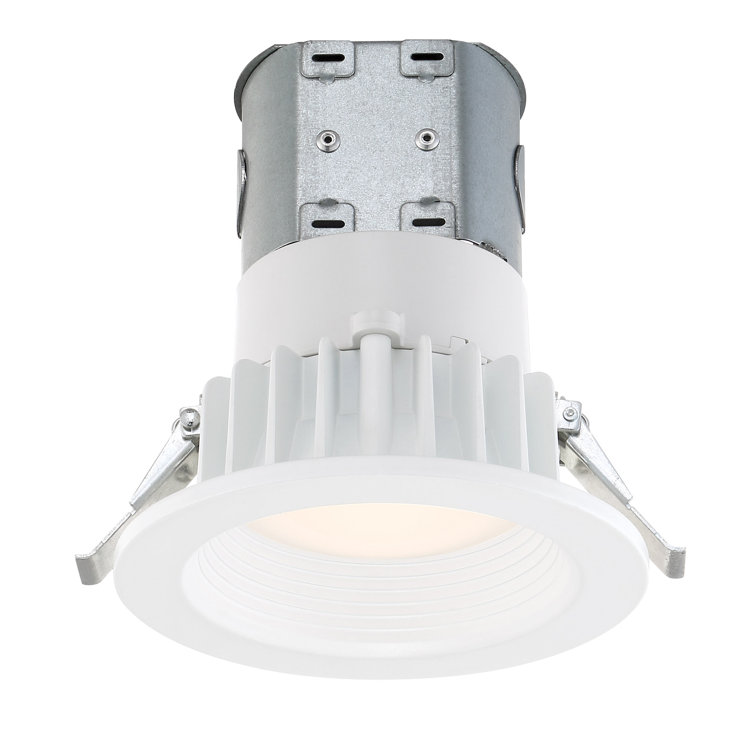 White Aluminum 4'' LED Recessed Lighting Kit for Indoor/Outdoor Use