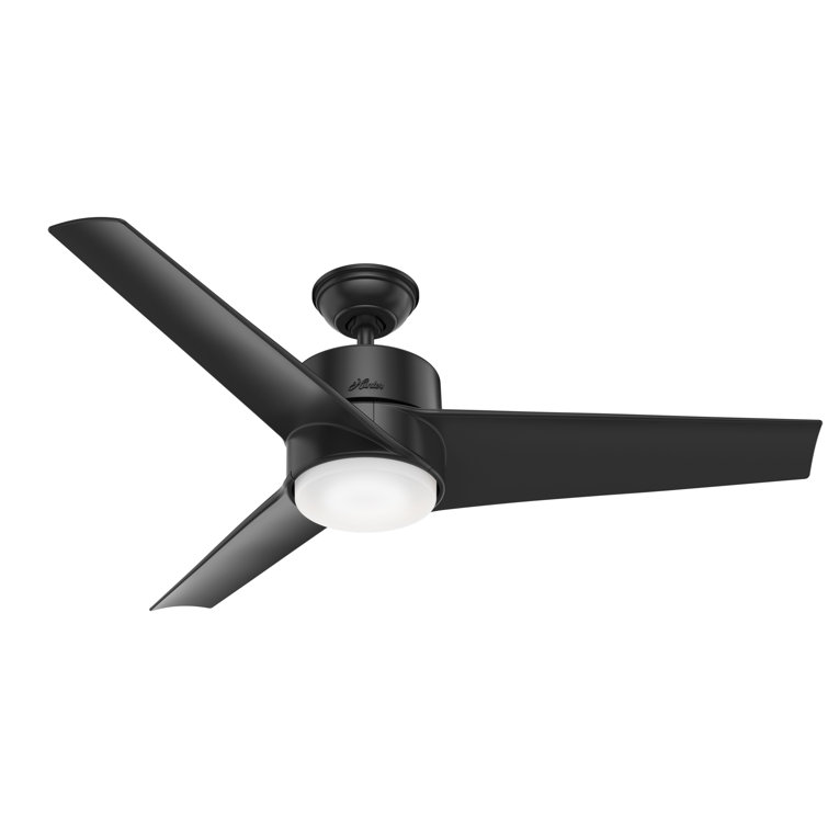 Havoc Matte Black 54" Outdoor LED Ceiling Fan with Remote