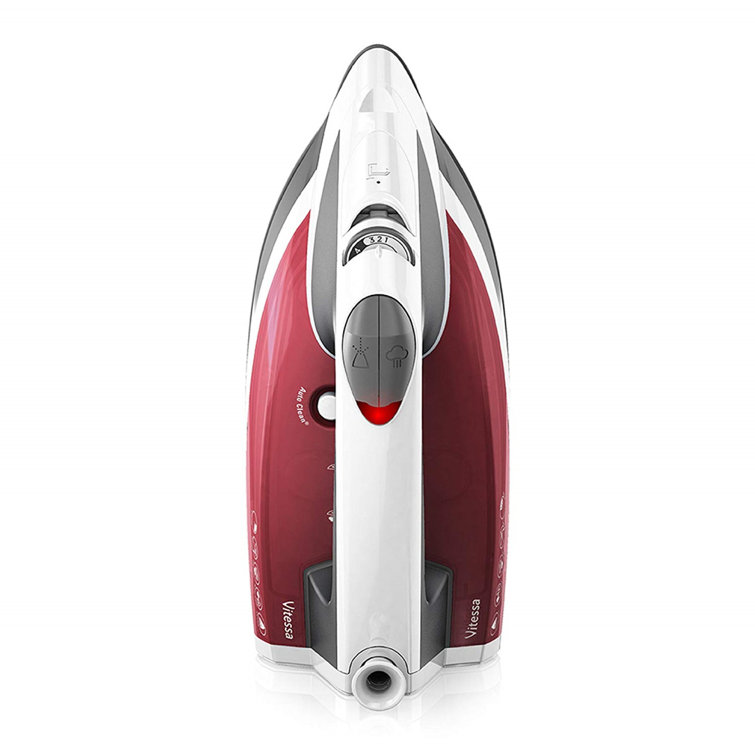 Vitessa Advanced Red and White Steam Iron with Nonstick Soleplate