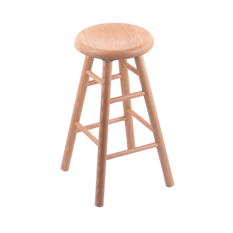 Natural Oak Swivel Saddle Style Counter Stool