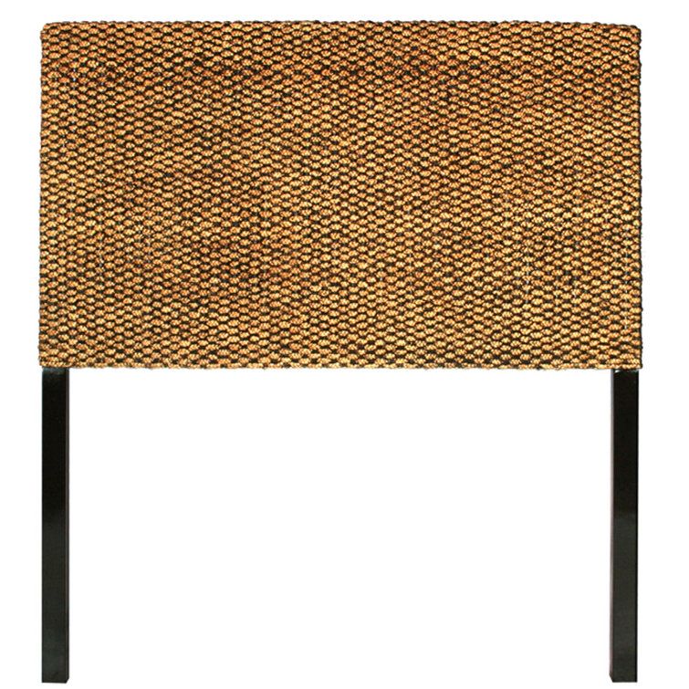 Queen Mahogany and Water Hyacinth Woven Headboard