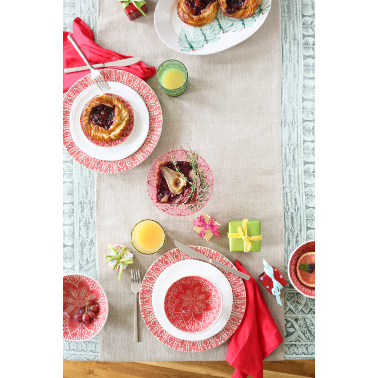 Lastra Holiday Handpainted Ceramic Oval Platter