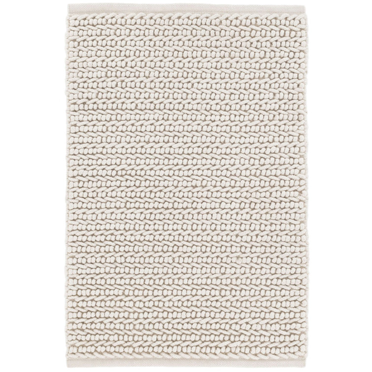 Ivory 2' x 3' Handmade Reversible Performance Rug