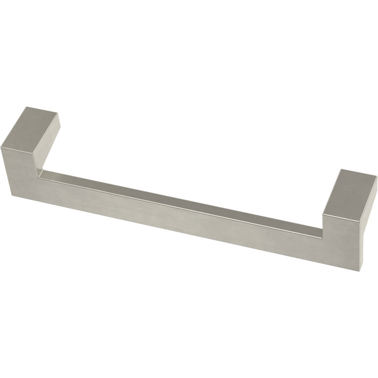 Brushed Nickel Modern Cabinet and Drawer Pull Handles, 10-Pack