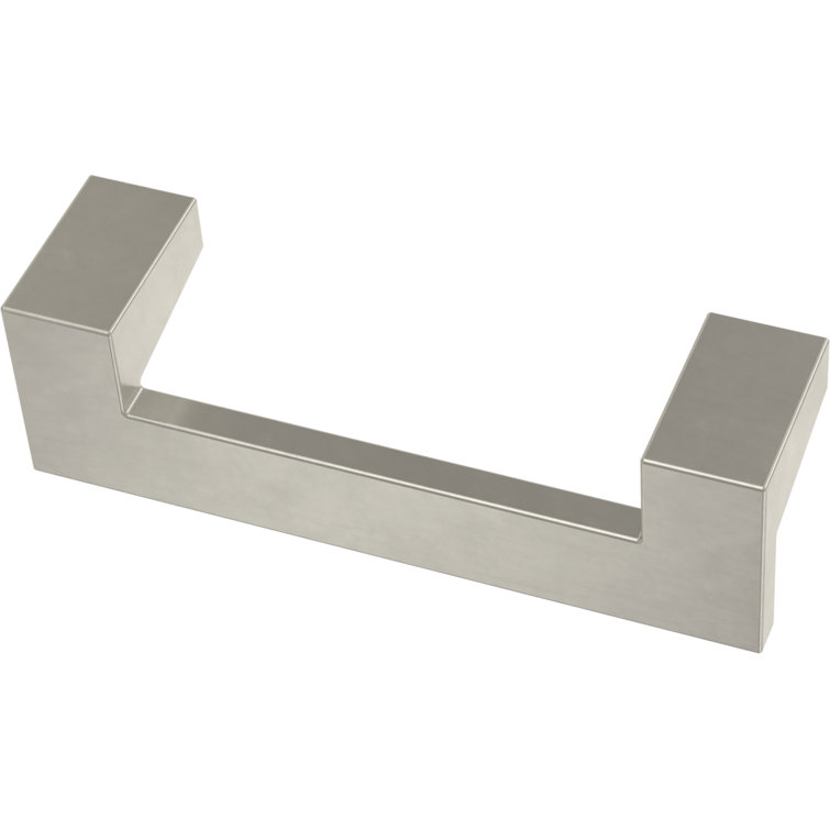 Brushed Nickel Modern Cabinet and Drawer Pull Handles, 10-Pack