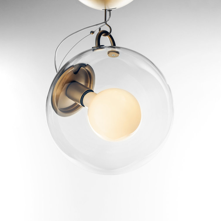 Gold Glass Globe LED Dimmable Ceiling Light