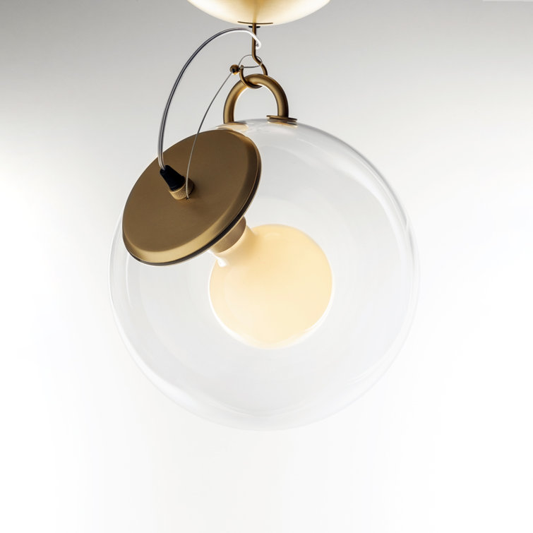Gold Glass Globe LED Dimmable Ceiling Light