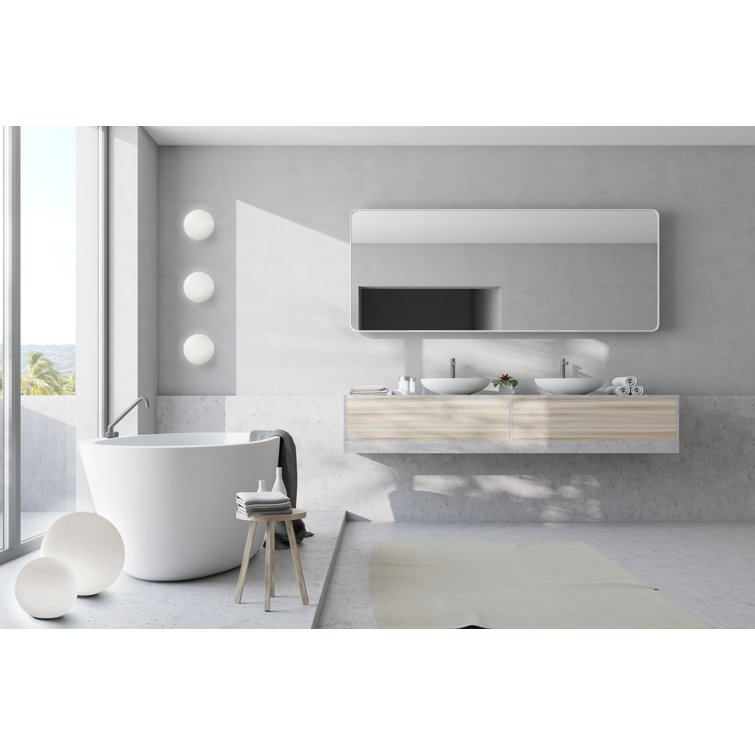 Matte White Hand Blown Glass Globe Flush Mount Light