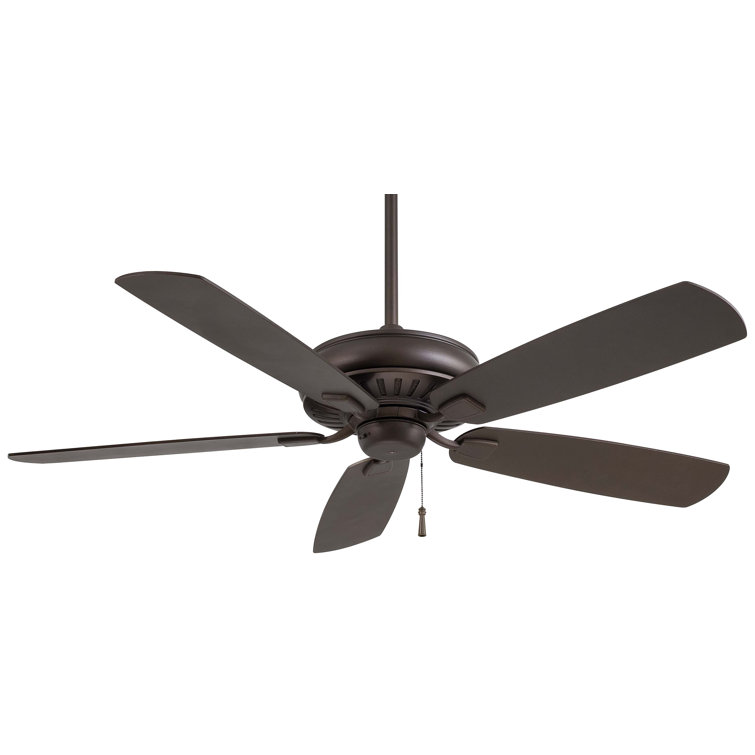 60" Oil Rubbed Bronze 5-Blade Outdoor Ceiling Fan with Pull Chain