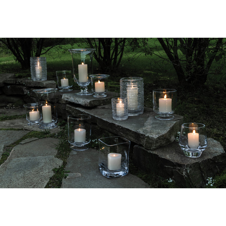 Medium Clear Glass Hurricane Candle Holder