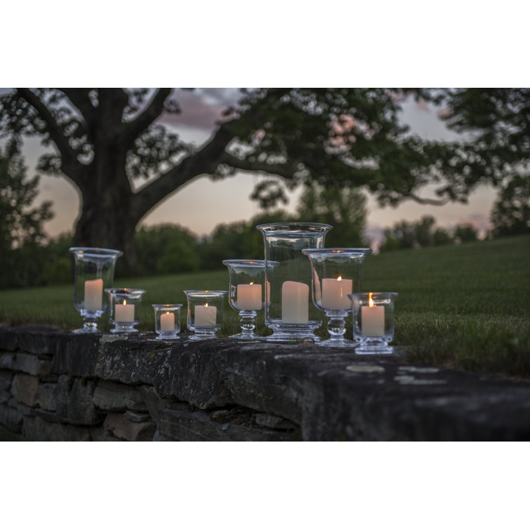 Medium Clear Glass Hurricane Candle Holder