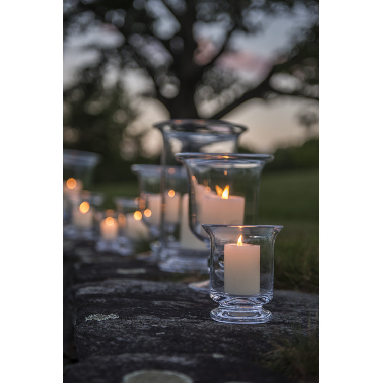 Small Clear Glass Hurricane Candle Holder