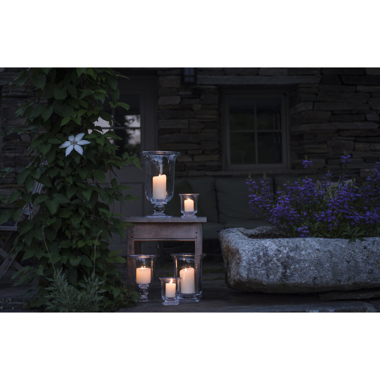 Medium Clear Glass Hurricane Candle Holder