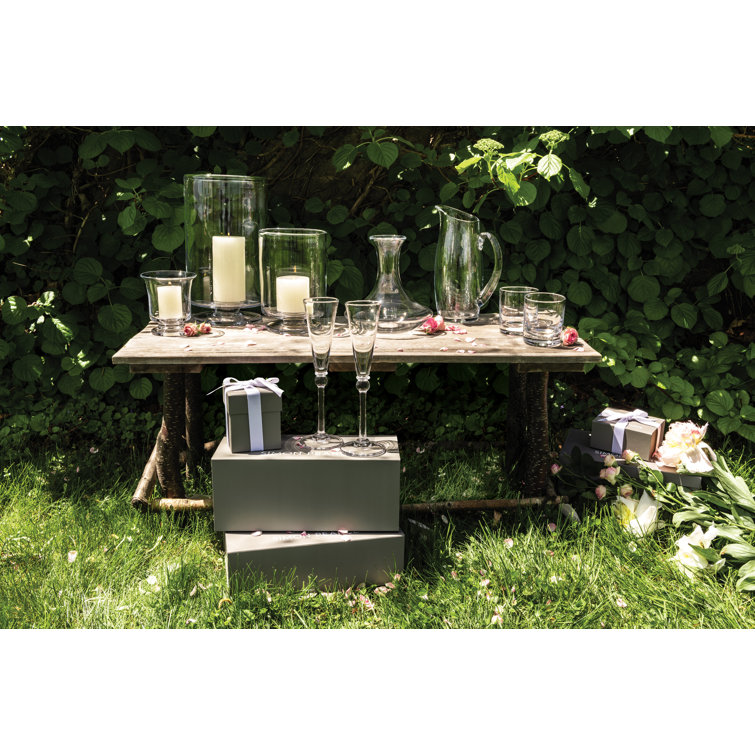 Small Clear Glass Hurricane Candle Holder