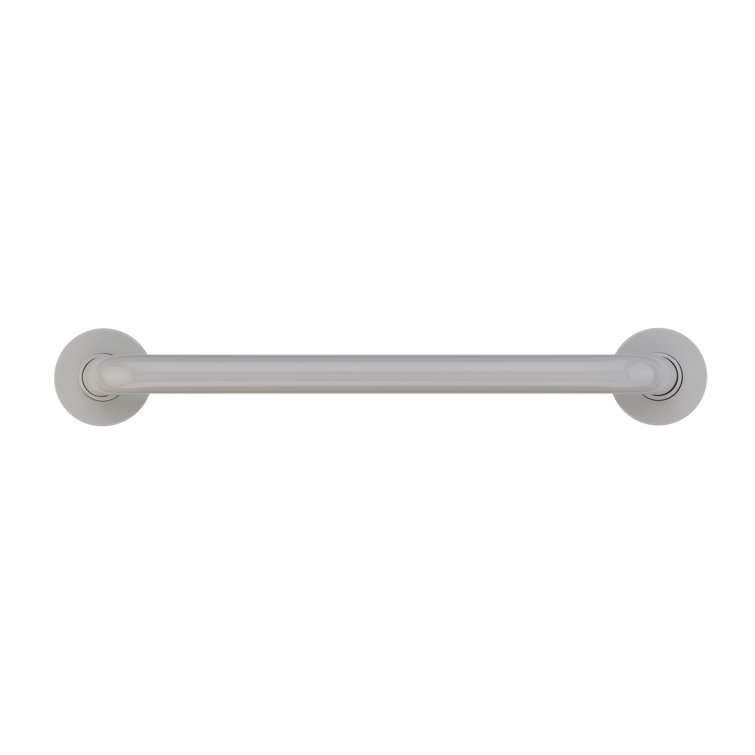 16" Gray Antimicrobial Vinyl Coated Grab Bar