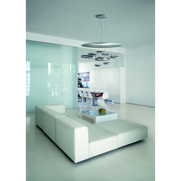 Polished Aluminum Cluster LED Pendant Light