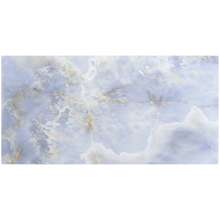 Selene Blue Onyx 24" x 48" Polished Porcelain Tile