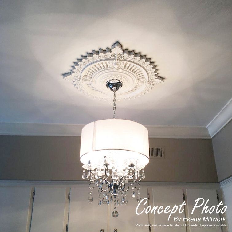 12-Inch White Primed Polyurethane Split Ceiling Medallion