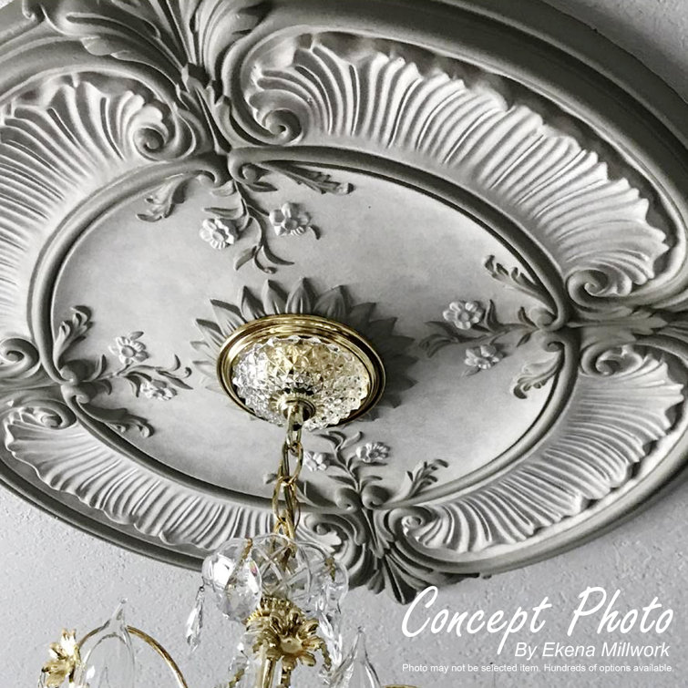 12-Inch White Primed Polyurethane Split Ceiling Medallion