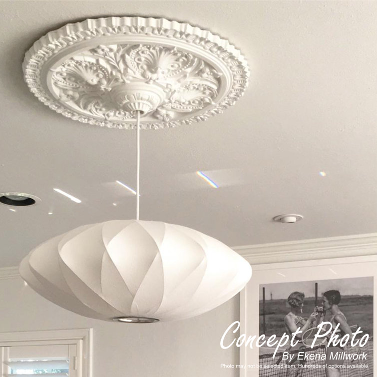 12-Inch White Primed Polyurethane Split Ceiling Medallion