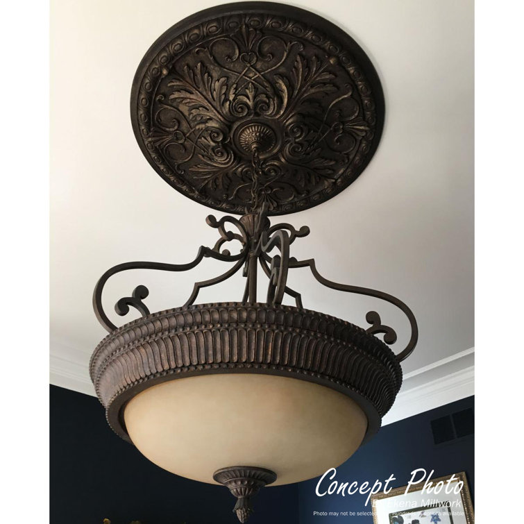 12-Inch White Primed Polyurethane Split Ceiling Medallion