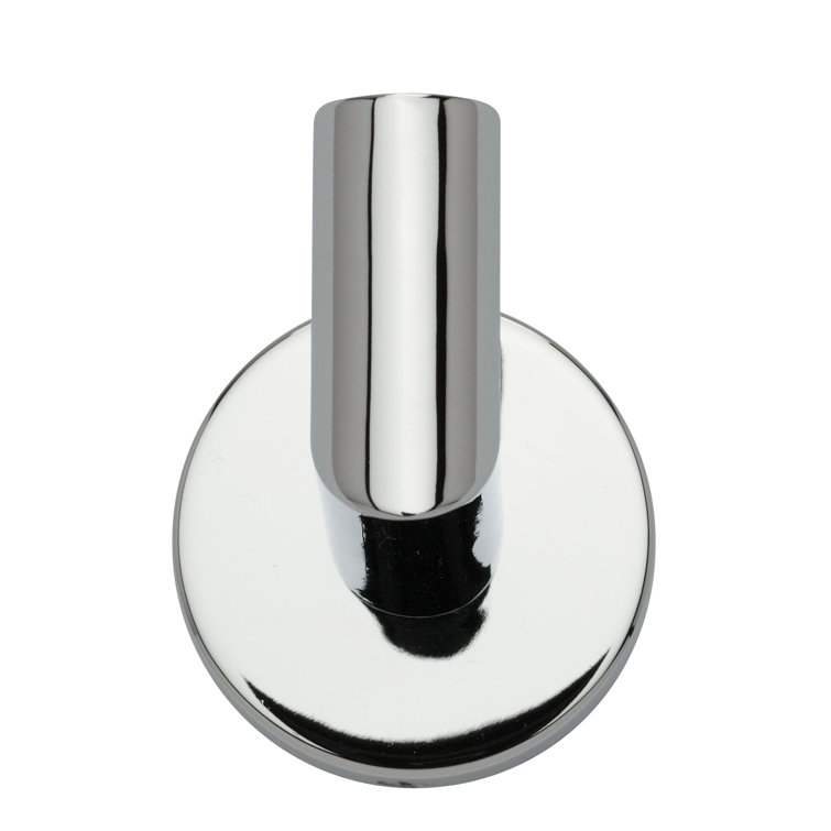 Polished Silver Circular Wall Mounted Robe Hook