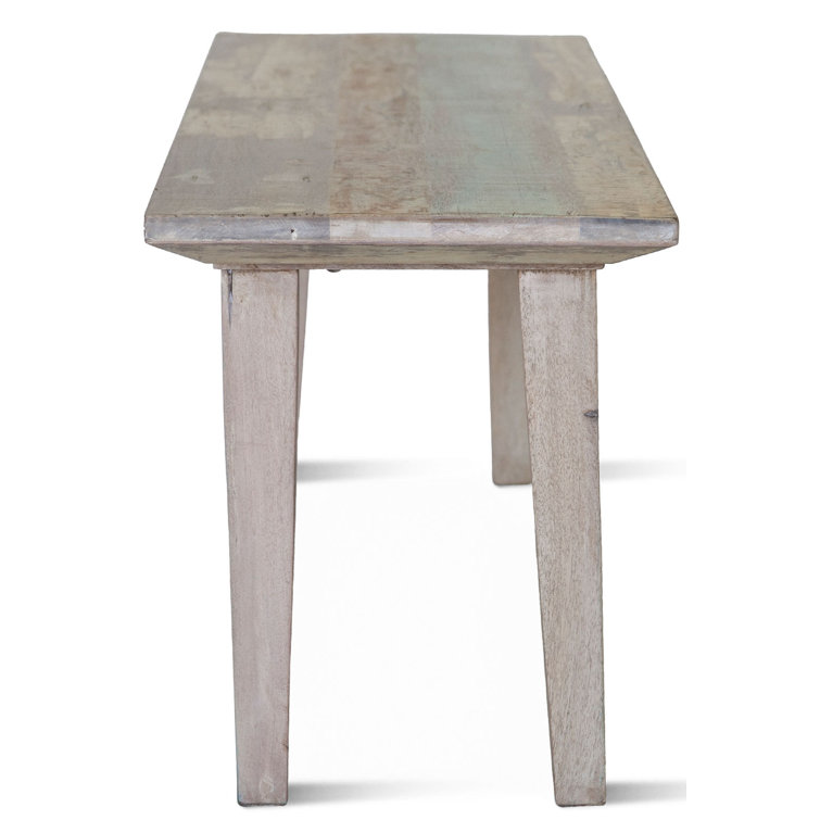 Cordoba Vintage Teal Reclaimed Teak Wood 2-Seater Dining Bench