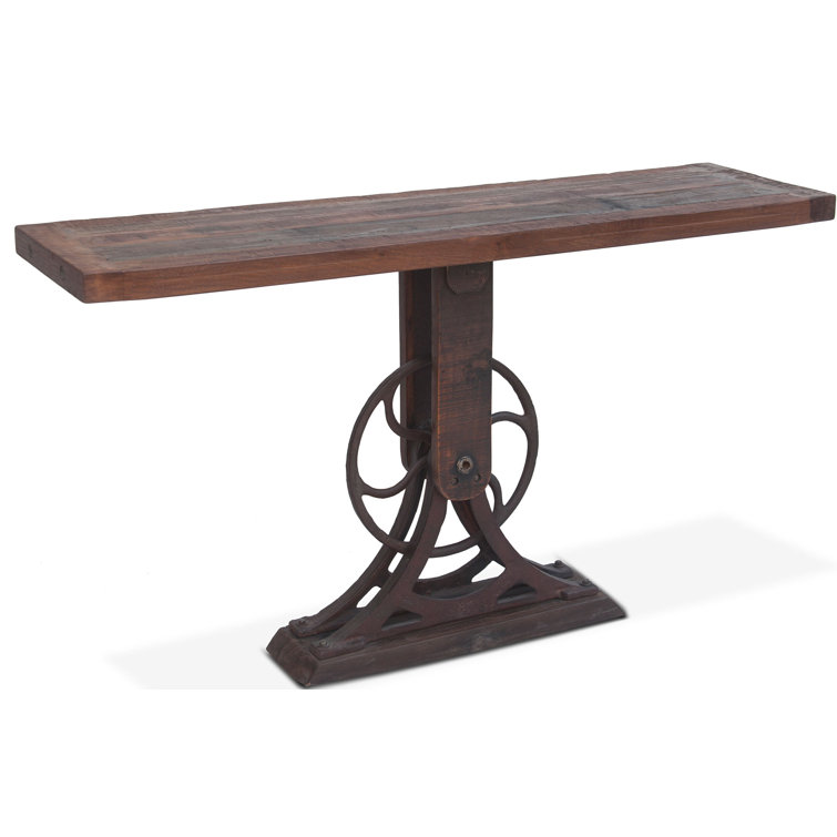 Whitley 56" Natural Teak and Iron Console Table