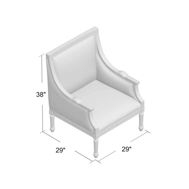 Rowena Taupe Birch Wood Handcrafted Armchair with Cushion