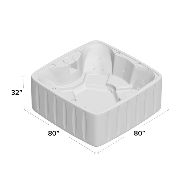 Keystone Square 6-Person 29-Jet Plug & Play Hot Tub