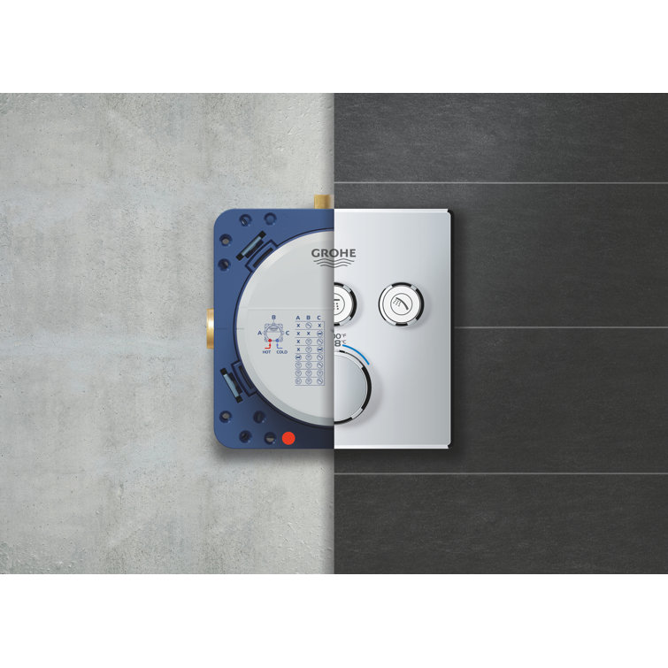 Grohtherm SmartControl Black Wall-Mounted Thermostatic Trim