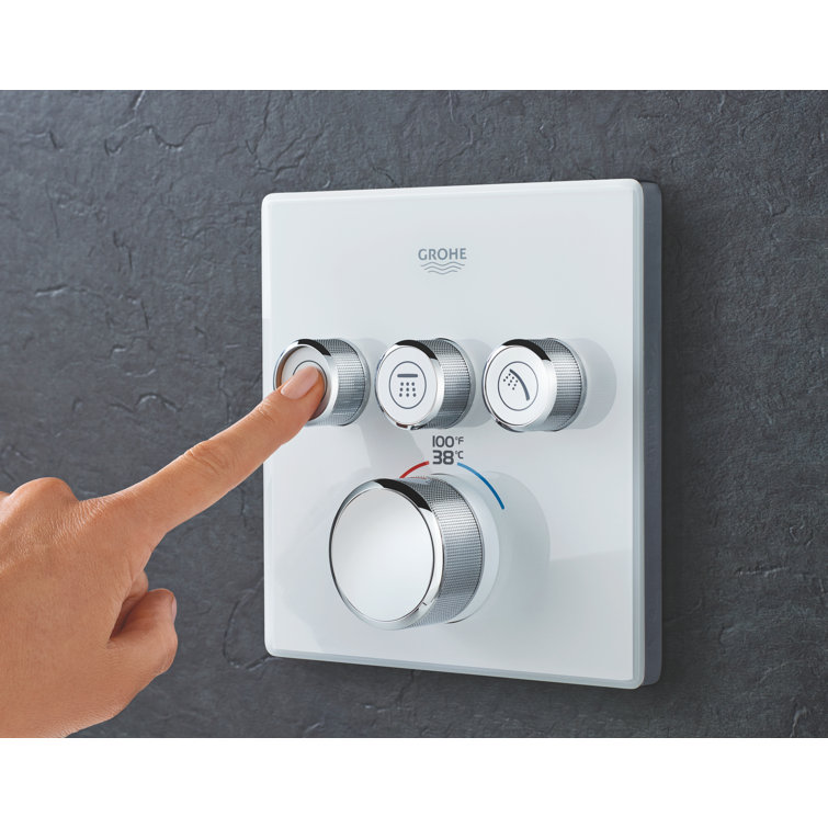 Grohtherm SmartControl Black Wall-Mounted Thermostatic Trim