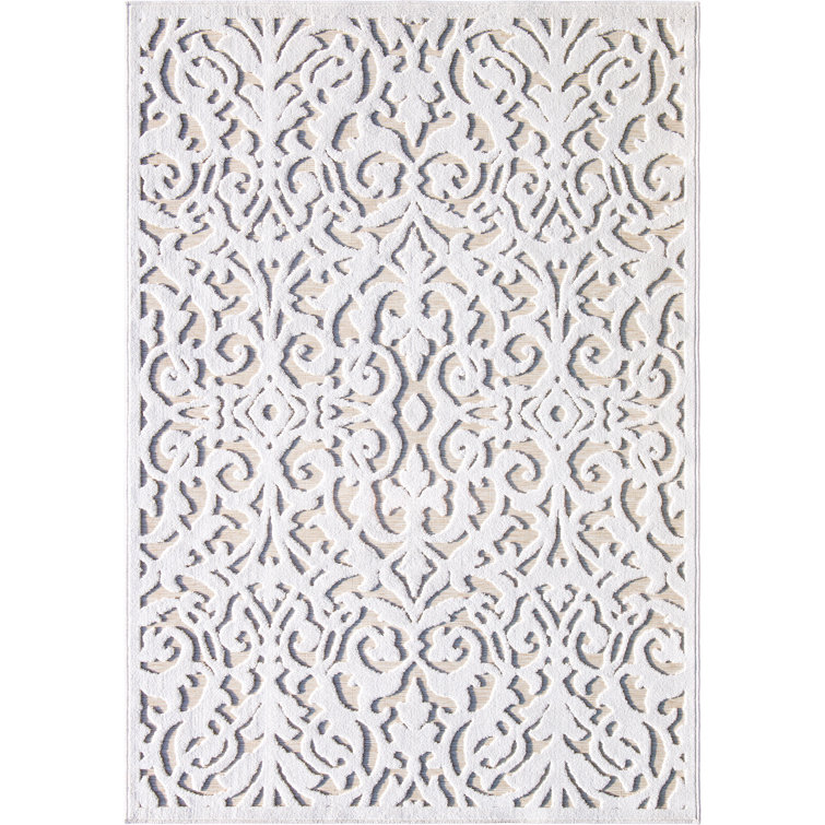 Natural Driftwood Rectangular Stain-Resistant Synthetic Rug 4' x 6'