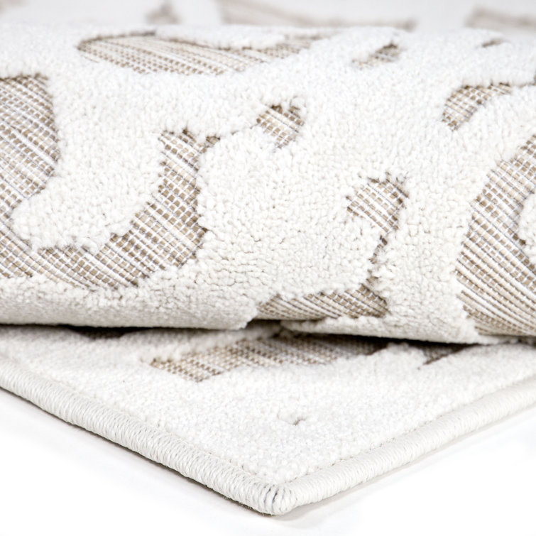 Natural Driftwood Rectangular Stain-Resistant Synthetic Rug 4' x 6'