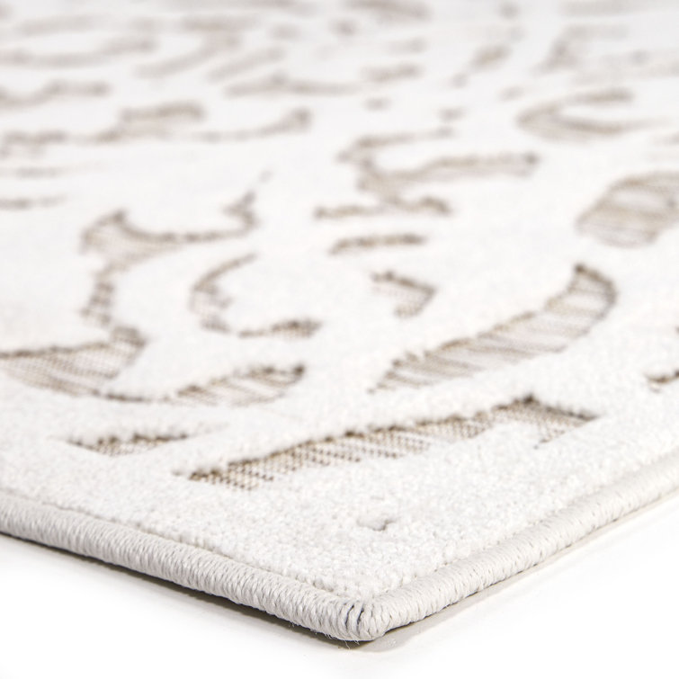 Natural Driftwood Rectangular Stain-Resistant Synthetic Rug 4' x 6'
