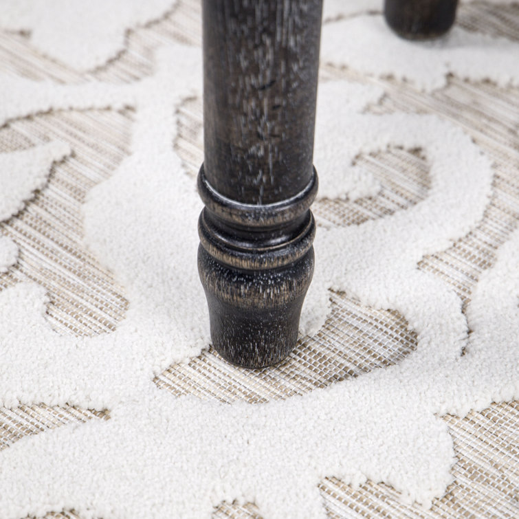 Natural Driftwood Rectangular Stain-Resistant Synthetic Rug 4' x 6'