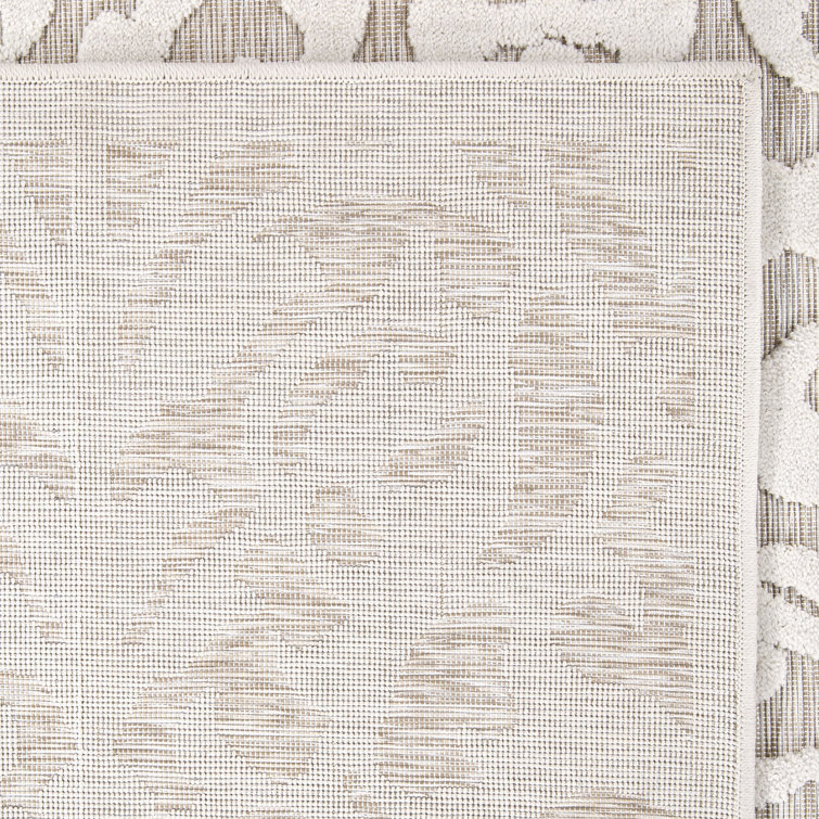 Natural Driftwood Rectangular Stain-Resistant Synthetic Rug 4' x 6'