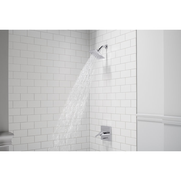 Honesty Square Polished Chrome Wall-Mounted Shower Trim