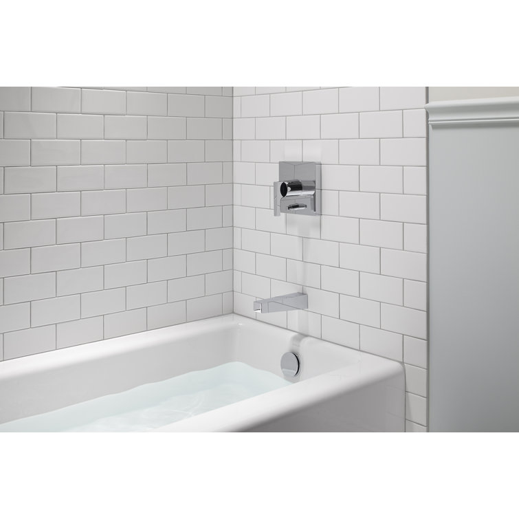 Honesty Square Polished Chrome Wall-Mounted Shower Trim