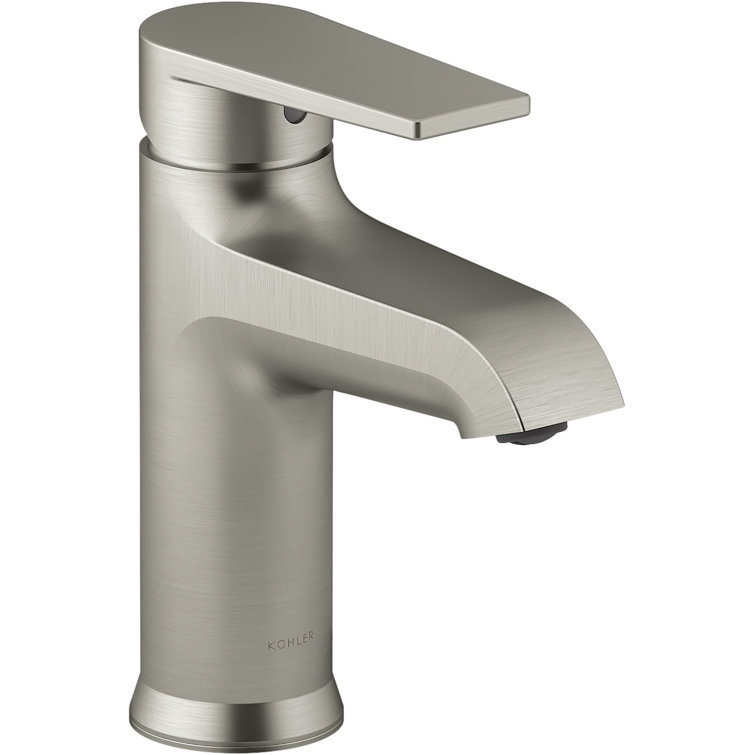 Hint Vibrant Brushed Nickel Single-Handle Low-Arc Bathroom Faucet