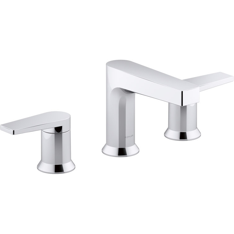 Taut Polished Chrome 2-Handle Low-Arc Bathroom Faucet
