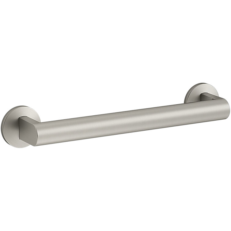 Vibrant Brushed Nickel 24" Metal Bathroom Grab Bar