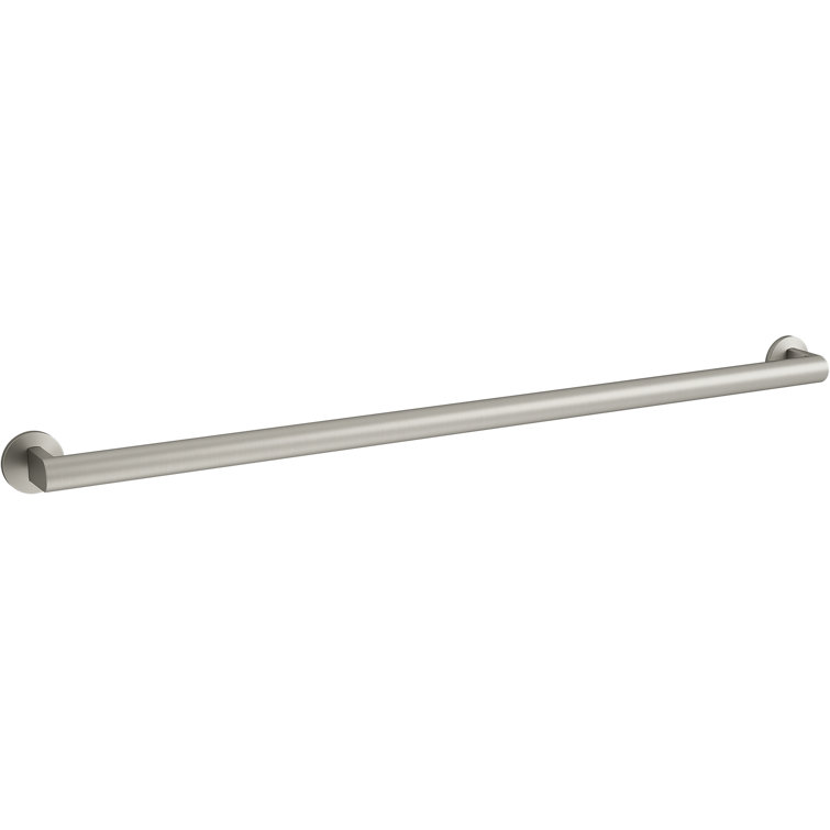 Vibrant Brushed Nickel 24" Metal Bathroom Grab Bar