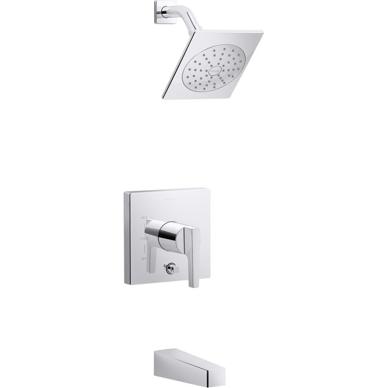 Honesty Square Polished Chrome Wall-Mounted Shower Trim