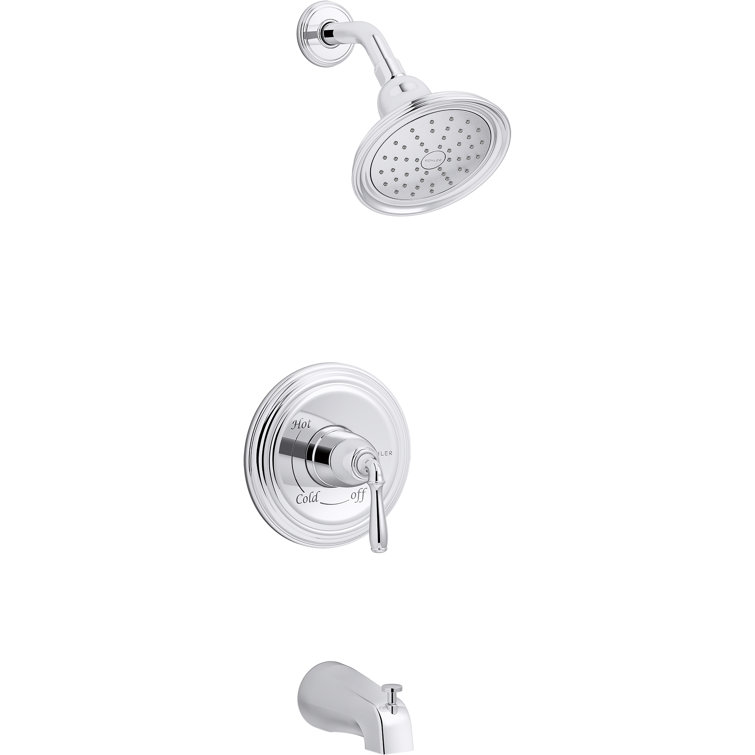 Polished Chrome Wall Mounted Bath and Shower Trim Set