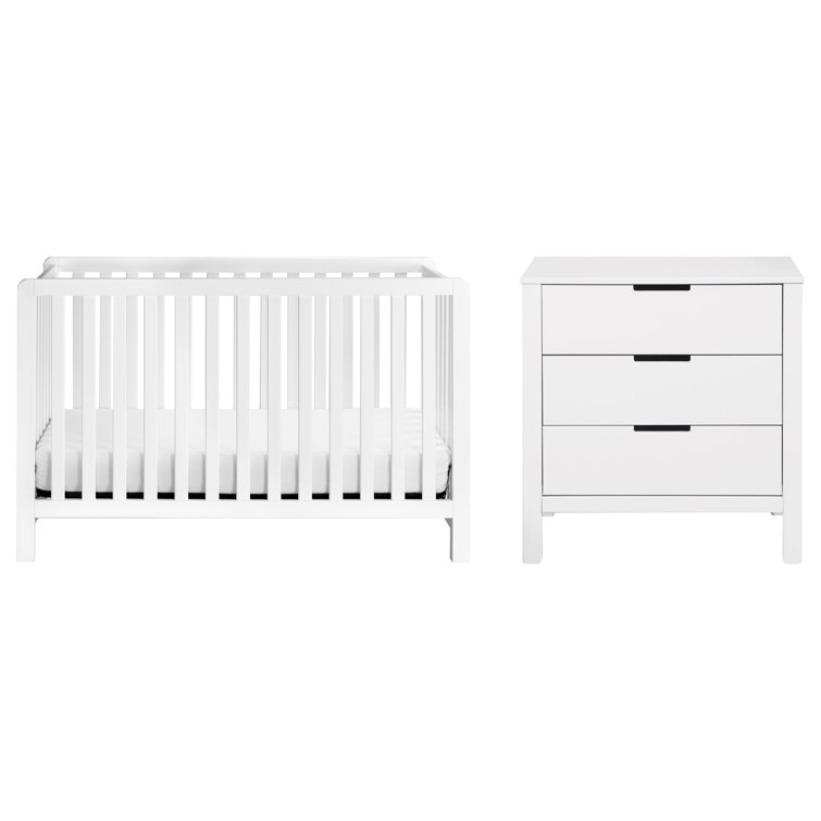 Colby Modern White 3-Drawer Nursery Dresser with Soft Close