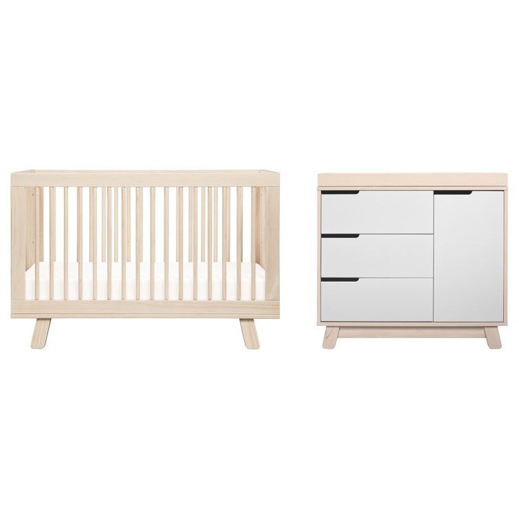 Hudson 3-in-1 Convertible Crib with Toddler Bed Conversion, Washed Natural