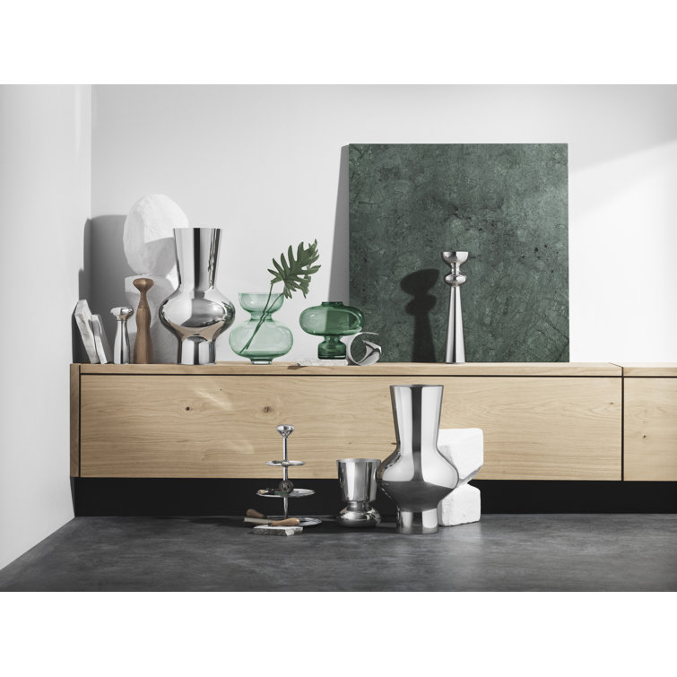Alfredo Polished Stainless Steel Etagere Tiered Stand