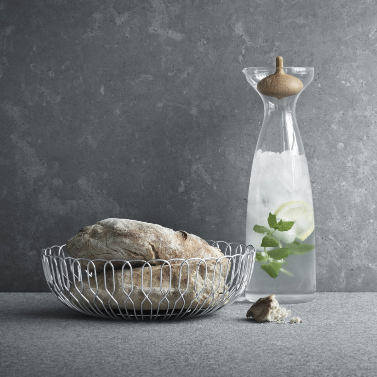 Alfredo Large Stainless Steel Contemporary Bread Basket